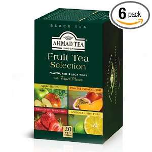 Ahmad Tea Fruit Tea Selection, 20 Count (Pack of 6):  