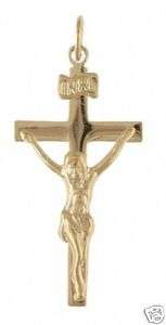 24k Gold Plated Jesus Crucifix Cross Charm Pendant New  