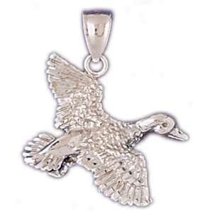  14kt White Gold Duck Pendant Jewelry