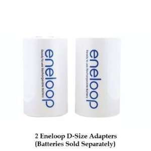  Sanyo Eneloop Spacer Pack 2 D size Adapters [Hassle Free 