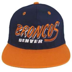   Broncos Retro Old Script Double Snapback Cap Hat 