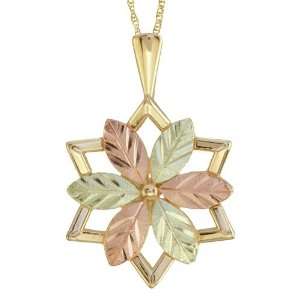    Leaf Pinwheel Necklace and Earrings Gold Jewelry Set: Jewelry
