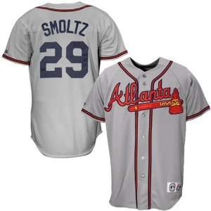   Atlanta Braves #29 John Smoltz Grey Replica Jersey