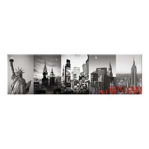 NYC   New York Panoramic Photo Magnets 5x1.6 inch   5 New York Photo B 