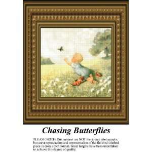  Chasing Butterflies Cross Stitch Pattern PDF Download 