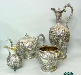 Victorian Scottish Silver Tea Set Marshall & Sons 1849  