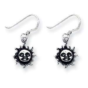  Sterling Silver Sun Earrings: Jewelry
