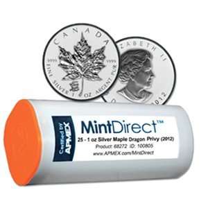   2012 Silver Maple Leaf   Dragon Privy (25 Coin Tube): Everything Else