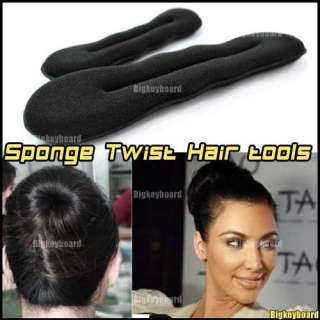 New Hair Clip Twist Foam Styling tool Sponge Bun Maker Tool  