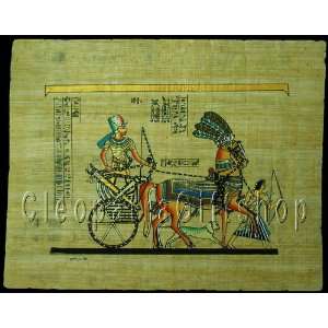  hand paintings King Tut In His Chariot Papyrus: Home 