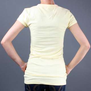   /Junior Basic Plain Short Sleeve V NECK Stretch Slim T Shirt TOP SML