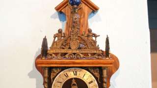 Antique Dutch Zaandam Zaanse wall clock   big model!   25 inch! FREE 