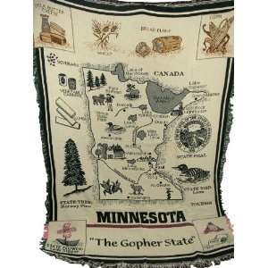 Minnesota State Landmark Expeditions Decorative Throw Blanket 50 x 60 