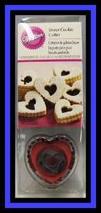 NEW Wilton **LINZER HEART VALENTINE 7 pc** Cookie Cutter Set #0904 