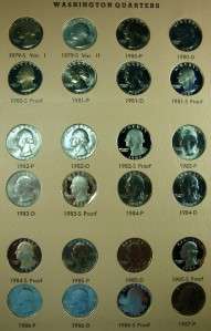   179 Coin Set Washington Quarters 1932 1998 Circulated & GEM BU & Proof