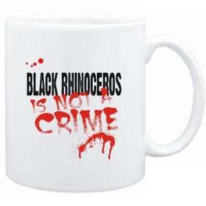  Mug White  Being a  Black Rhinoceros is not a crime 