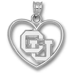  University of Colorado CU Heart Pendant (Silver): Sports 