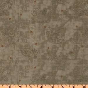  44 Wide European Taupe IV Rose Sketch Taupe Fabric By 