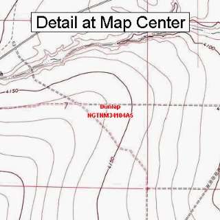 USGS Topographic Quadrangle Map   Dunlap, New Mexico 