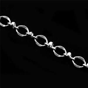  8mm Rhodium Plated Fancy Chain Link Arts, Crafts & Sewing