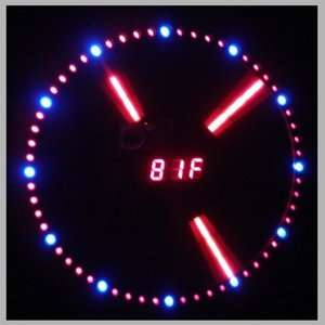 Mirror Wall Clock with Temperature Display and LED light SMALL  
