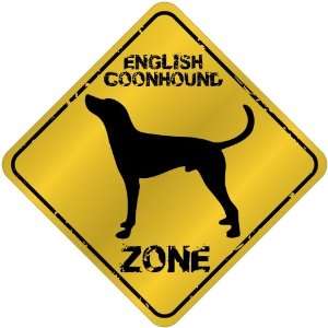  New  English Coonhound Zone   Old / Vintage  Crossing Sign 