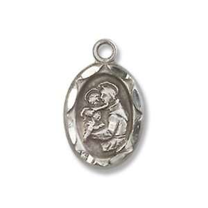  Sterling Silver St. Anthony Medal with 18 Sterling Silver 