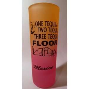  Mexico One Tequila Neon Orange Neon Pink Shooter Shot 