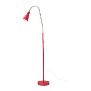  Ikea Kvart Floor/Reading Lamp, Red 