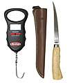 Berkley 50 pound Digital Scale and Wood Handle Fillet Knife Combo 