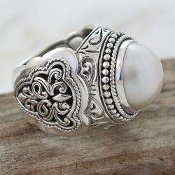   Round Mabe Pearl Dome Ring (14 mm) (Indonesia)  