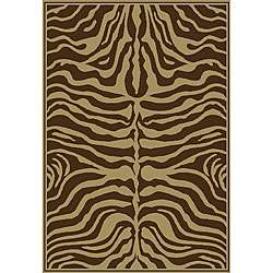   Omega Collection Zebra Animal Brown Rug (710 x 106)  