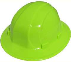 Omega II Full Brim Safety Hard Hat Hi Viz Lime  