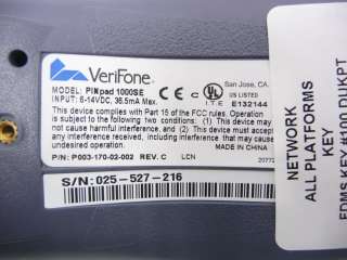 VERIFONE PINPAD 1000SE CARD TERMINAL P003 170 02 002  