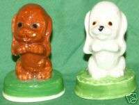 Vintage Pair Ceramic Beagle Spaniel Puppy Dog Figurines  