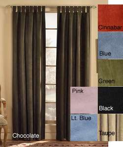 Microsuede Tab Top 63 inch Curtain Panel  Overstock