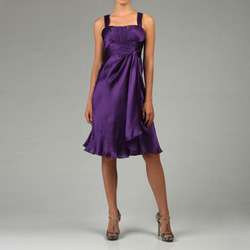 Anne Klein New York Womens Purple Silk Party Dress  Overstock
