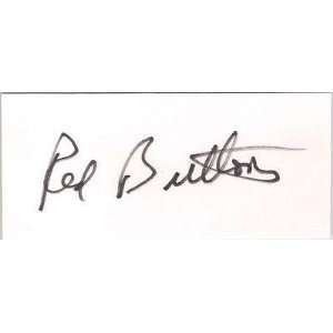  RED BUTTONS (COMEDIAN/ACTOR) Signed 4.5x2 Index Card   MLB 