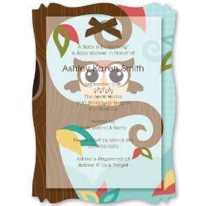 : Owl   Look Whooos Having A Baby   Personalized Vellum Overlay Baby 
