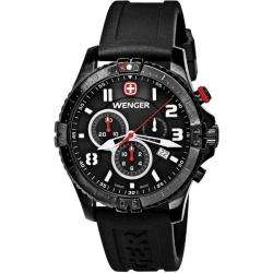 Wenger Mens Squadron Chrono Black Dial Watch  Overstock