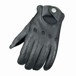 Vented Leather Motorcycle Gloves  