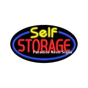  Flashing Self Storage Neon Sign (Oval): Sports & Outdoors
