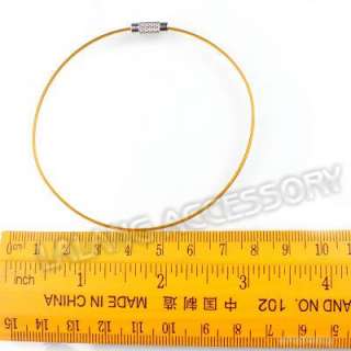 10 Mixed Steel Memory Cord Wire Bangle 160286 FREE P&P  