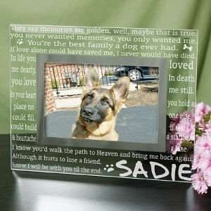   Til the End Pet Memorial Glass Picture Frame: Home & Kitchen