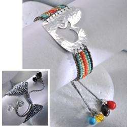 Mishky Sterling Silver Heart Bracelet (Colombia)  Overstock