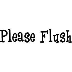 Please Flush Vinyl Wall Art  