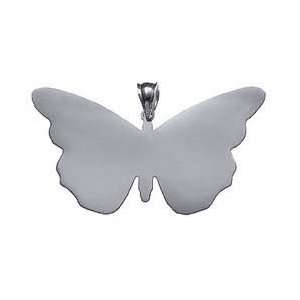 White Trash Charms Large Butterfly Pendant Sterling Silver .925
