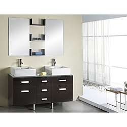  Finish 55 inch Double Sink Bathroom Vanity Set  Overstock