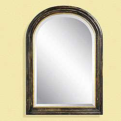 Arched Wood Frame Mirror  