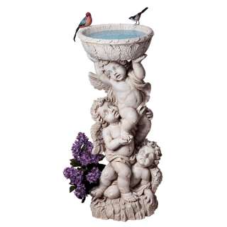   Italian Baby Angel Garden Water Urn Cherub Statue Bird Bath  